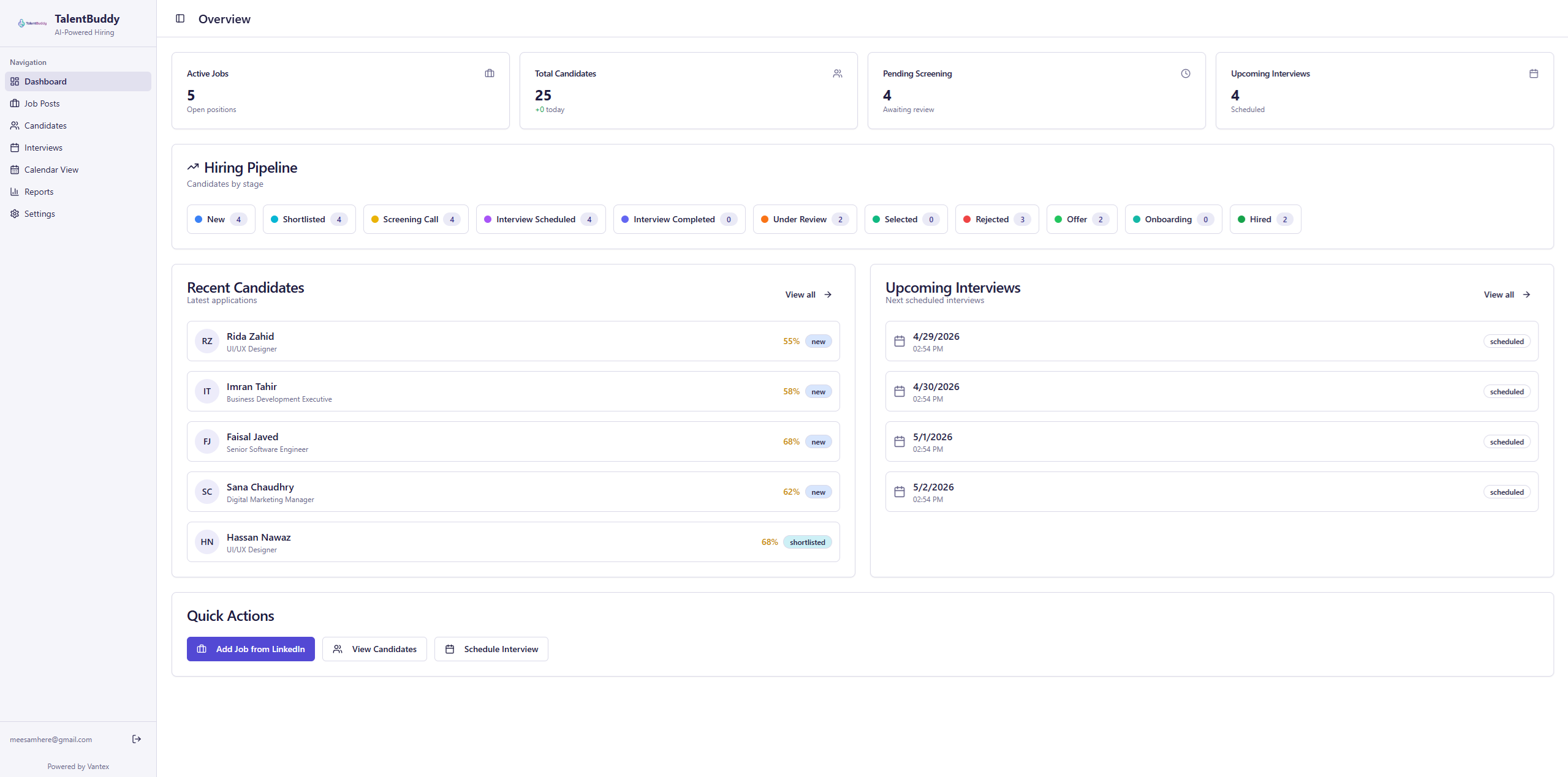 TalentBuddy Command Center